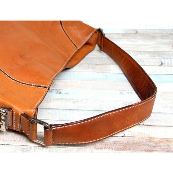 Michael Kors TAN BROWN GENUINE LEATHER MEDIUM+ SHOULDER BAG PURSE TOTE HANDBAG - Picture 7 of 11